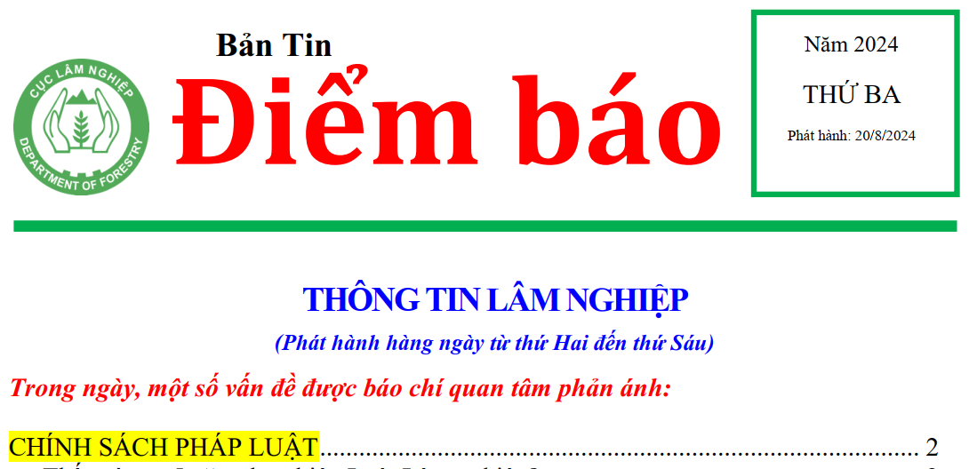 THÔNG TIN LÂM NGHIỆP
