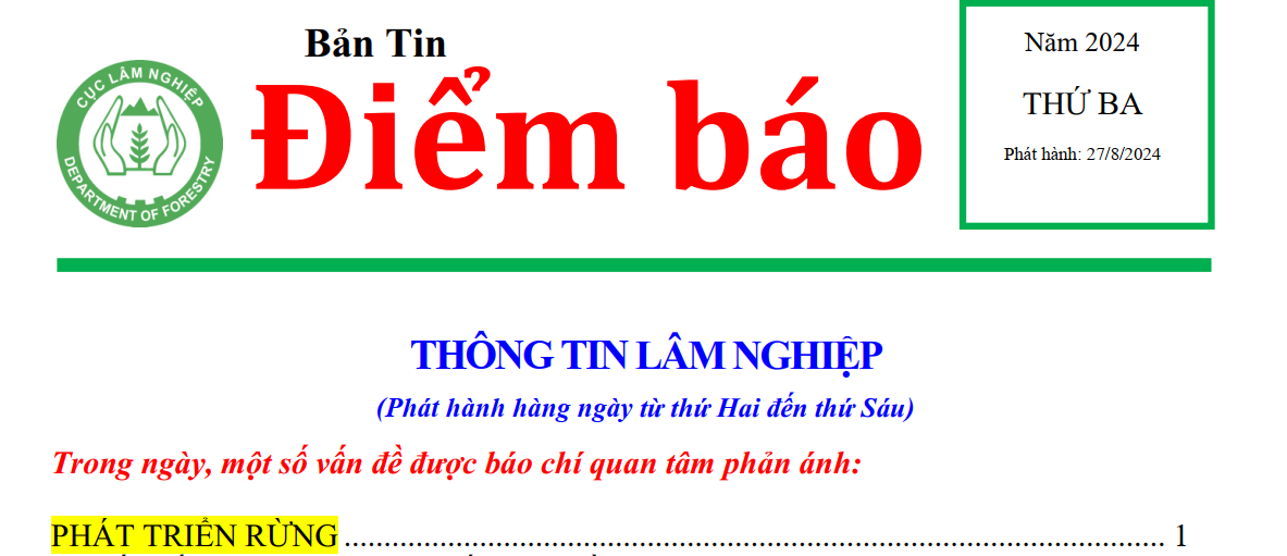 BẢN TIN LÂM NGHIỆP