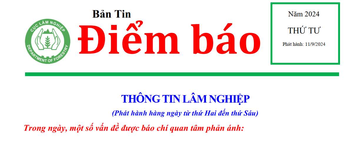 BẢN TIN ĐIỂM BÁO - CỤC LÂM NGHIỆP