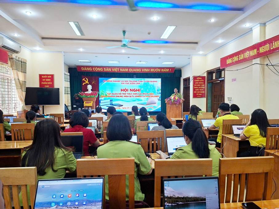 Chi cục Kiểm lâm tổ chức tập huấn hỗ trợ thực hiện các phần mềm MISA Mimosa Online, MISA QLTS, Lekima và MISA SalaGov